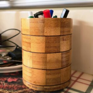 Bamboo 3-tier desk organizer